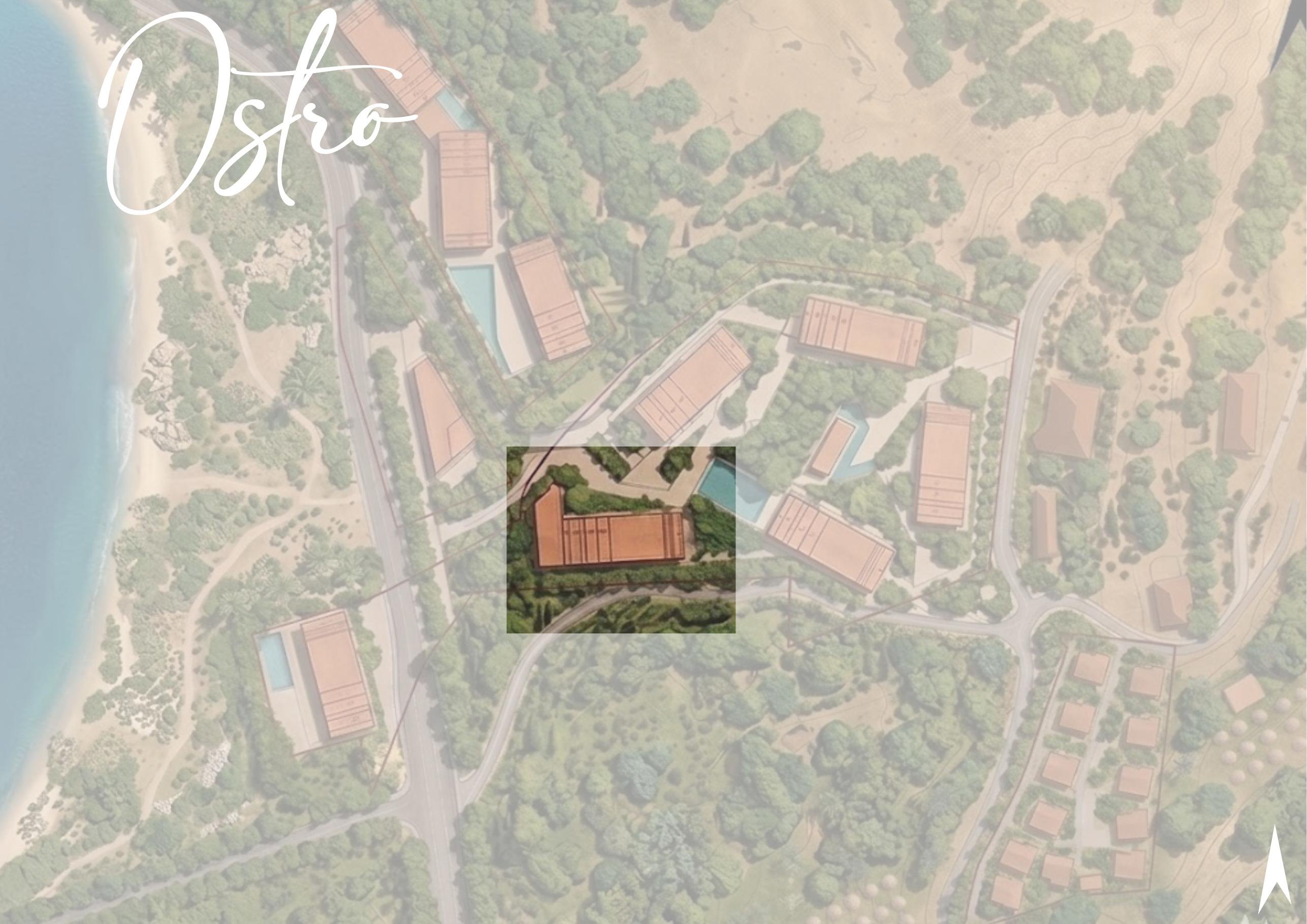 Illustrated site map of Marea Coast showing block P6, Ostro